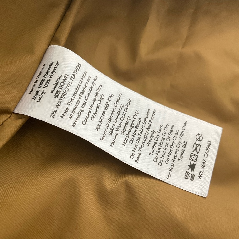 Eddie Bauer Men's Size Small Lightweight Packable Tan Puffer Vest - Picture 9 of 11